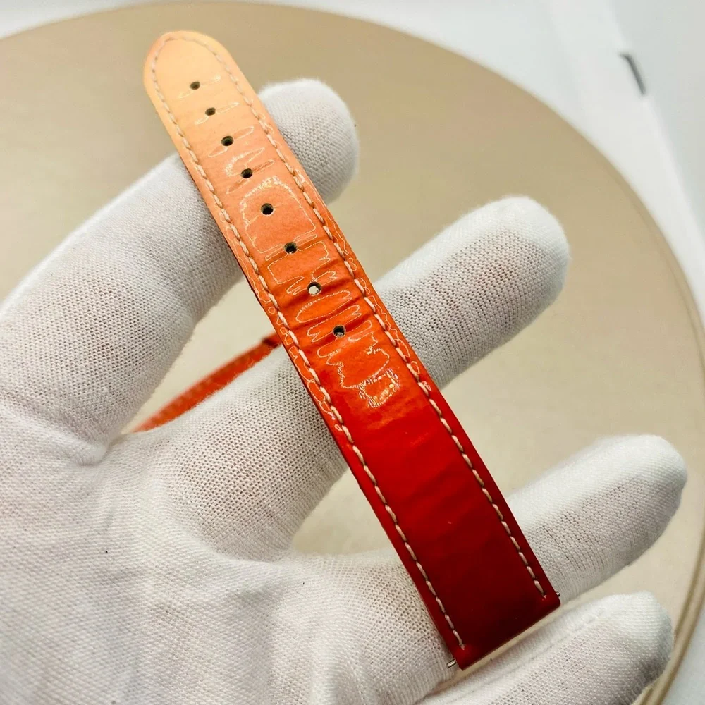 EUC MICHELE 16mm Genuine Red Ombré Patent Leather
Replacement Band Strap - Picture 7 of 11